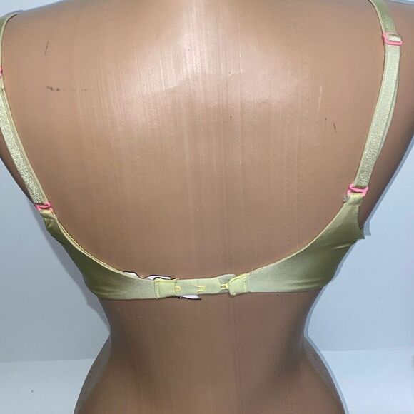 Victoria's Secret Women's Yellow Detachable Strap Plunge Push Up Bra Size 34B - Picture 4 of 8